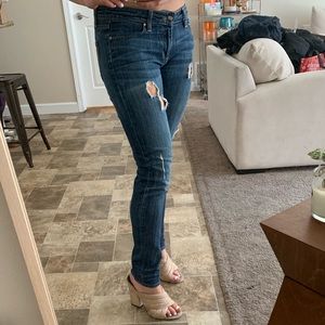 Paige Dark Skyline Distressed Denim